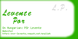 levente por business card