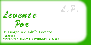 levente por business card